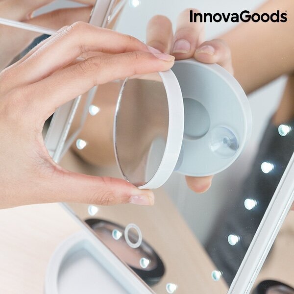 Palielinošais spogulis InnovaGoods 4 IN 1 LED cena un informācija | Kosmētikas somas, spoguļi | 220.lv