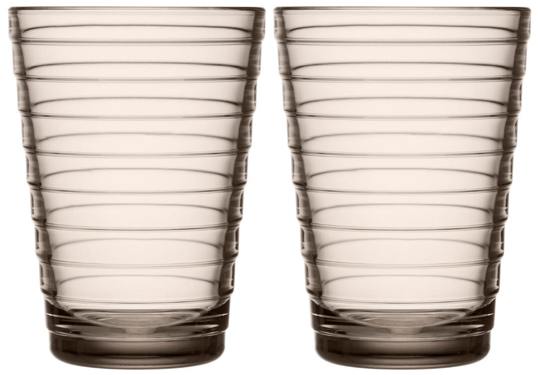 Iittala Aino Aalto glāze 33 cl, bēša, 2 gab. cena un informācija | Glāzes, krūzes, karafes | 220.lv