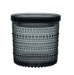 Iittala stikla burka, 116 x 114 mm, tumši pelēkā krāsā cena un informācija | Trauki pārtikas uzglabāšanai | 220.lv