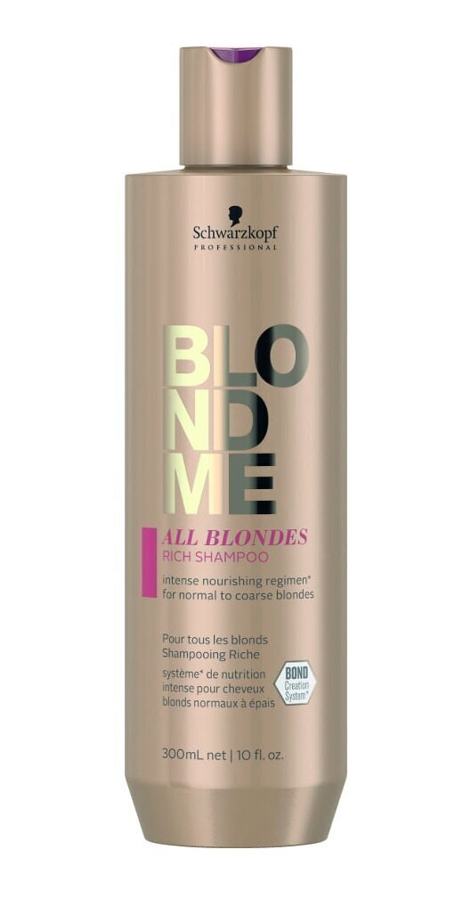 Barojošs matu šampūns Schwarzkopf Blond Me All Blondes Rich 300 ml цена и информация | Šampūni | 220.lv