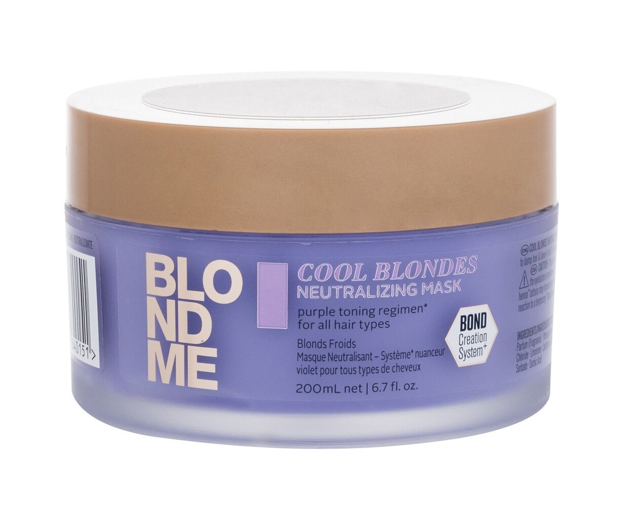 Dzeltenumu neitralizējošā matu maska Schwarzkopf Professional Blond Me Cool Blondes, 200 ml cena un informācija | Matu uzlabošanai | 220.lv