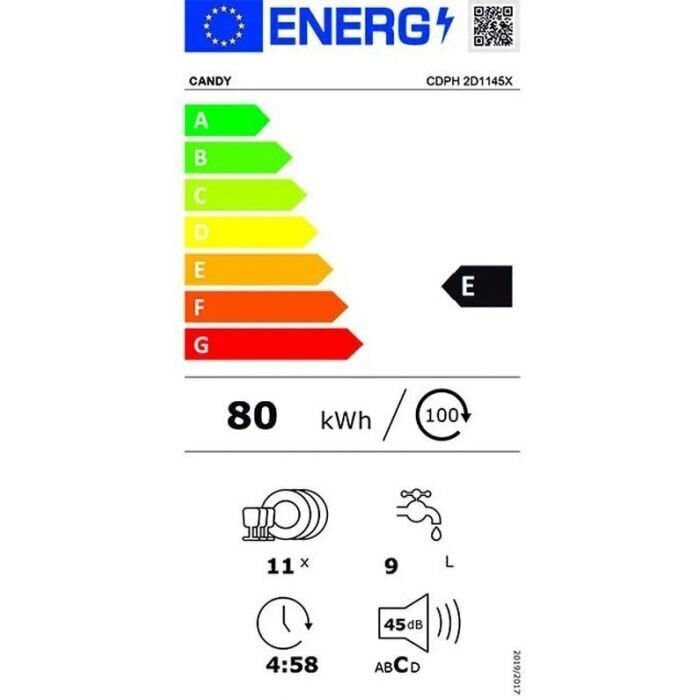 Trauku mazgājamā mašīna Candy CDPH 2D1145X cena un informācija | Trauku mazgājamās mašīnas | 220.lv