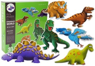 Puzle LeanToys "Dinozauru pasaule", 31 d. cena un informācija | Puzles, 3D puzles | 220.lv