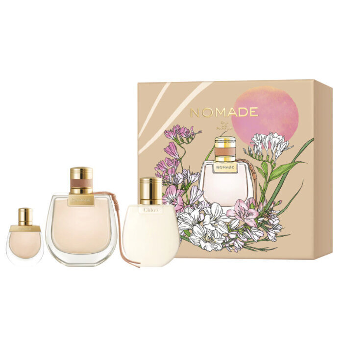 Komplekts Chloe Nomade Spring Edition: EDP sievietēm 75 ml + ķermeņa pieniņš 100 ml + EDP sievietēm 5 ml cena un informācija | Sieviešu smaržas | 220.lv