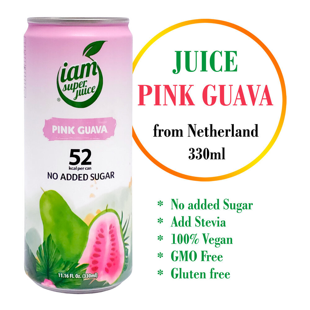 Rozā Guavas sulas dzēriens (30%), Pink Guava Juice drink, I am super juice, 330ml cena un informācija | Sulas, nektāri un sulu dzērieni | 220.lv