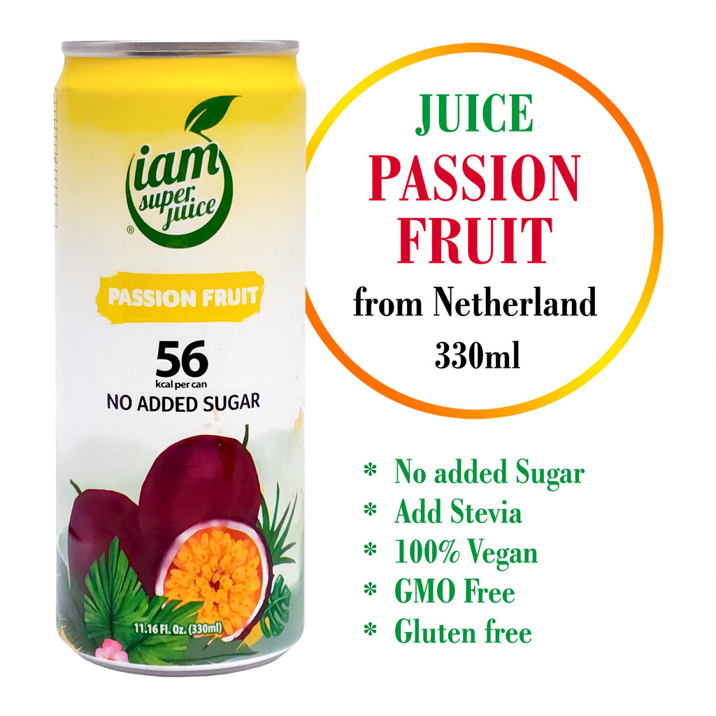Marakujas (pasifloras) sulas dzēriens (30%), Passion Fruit Juice drink, I am super juice, 330ml цена и информация | Sulas, nektāri un sulu dzērieni | 220.lv