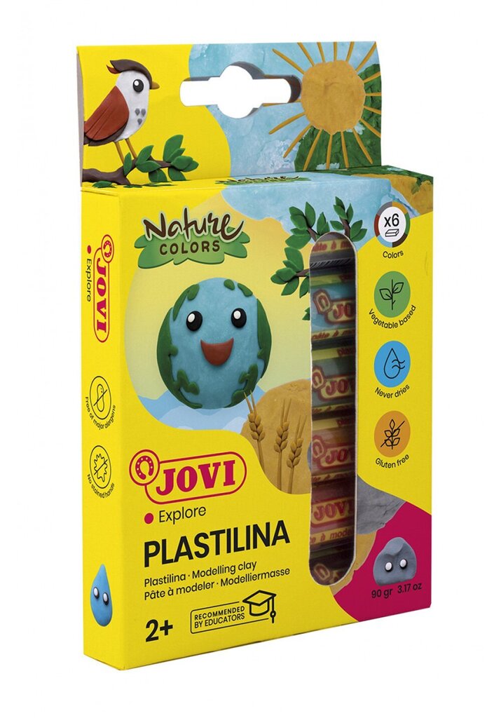 Plastilīns JOVI NATURE COLORS (6 krāsas) цена и информация | Modelēšanas un zīmēšanas piederumi | 220.lv