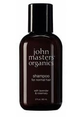 Ikdienas šampūns normāliem matiem John Masters Organics Lavender Rosemary Shampoo For Normal Hair, 60 ml cena un informācija | Šampūni | 220.lv