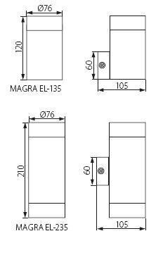 Sienas lampa Kanlux MAGRA EL-235 2xmax35W JDR GU10 IP44 цена и информация | Āra apgaismojums | 220.lv