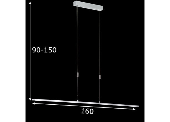 Griestu lampa Metz LED, alumīnija krāsas, 36 W/3300 lm cena un informācija | Griestu lampas | 220.lv