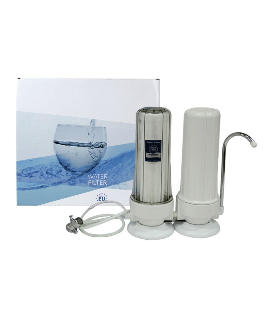 Dzeramā ūdens TWIN divu pakāpju filtrācijas sistēma Aquafilter FHCTF2 cena un informācija | Ūdens attīrīšanas sistēmas un filtri | 220.lv