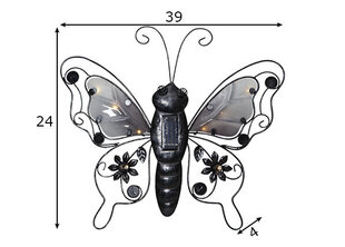 Sienas lampa ar saules paneli Butterfly cena un informācija | Āra apgaismojums | 220.lv