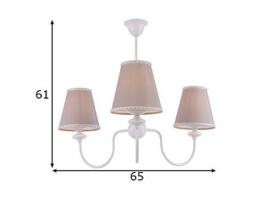Griestu lampa Rafaello II, balta/kapučīno toņa, 3x 40 W cena un informācija | Lustras | 220.lv