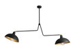 Griestu lampa Espace, melna, 2x 60 W цена и информация | Griestu lampas | 220.lv