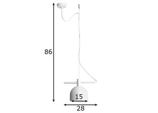 Griestu lampa Beryl, balta, 1x 60 W цена и информация | Потолочные светильники | 220.lv