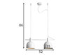 Griestu lampa Beryl, balts, 2x 60 W cena un informācija | Griestu lampas | 220.lv