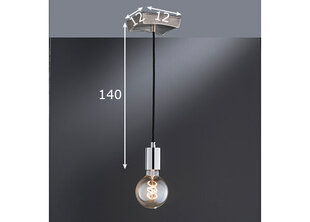 Griestu lampa Valence, antīka niķeļa/hroma apdares, 1x 40 W cena un informācija | Griestu lampas | 220.lv
