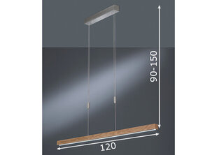 Потолочный светильник Strasburg LED, дуб/никель цена и информация | Потолочные светильники | 220.lv