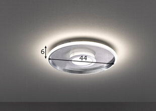 Griestu lampa Bug LED, alumīnija/hroma toņa, 27 W/3200 lm cena un informācija | Griestu lampas | 220.lv