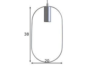 Griestu lampa Shape, sudrabaina, 1x 40 W cena un informācija | Griestu lampas | 220.lv