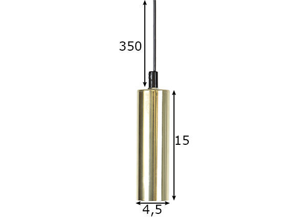 Kabelis Cord, E27, misiņa apdares, 350 cm, 1x 40 W cena un informācija | Griestu lampas | 220.lv
