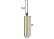 Kabelis Cord, E27, misiņa apdares, 350 cm, 1x 40 W cena un informācija | Griestu lampas | 220.lv