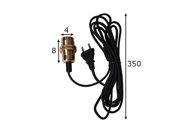 Kabelis Cord, E14, misiņa apdares, 1x 25 W цена и информация | Griestu lampas | 220.lv