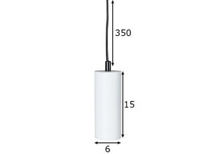 Kabelis Cord, balts, 350 cm, 1x 25 W cena un informācija | Griestu lampas | 220.lv