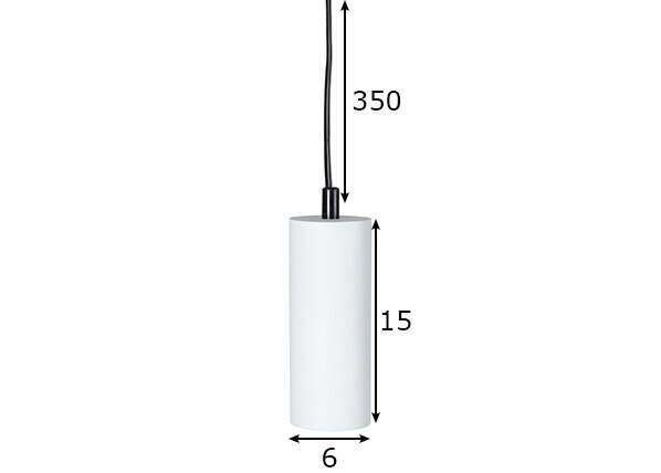 Kabelis Cord, balts, 350 cm, 1x 25 W cena un informācija | Griestu lampas | 220.lv
