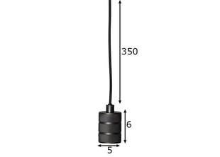 Kabelis Cord, E27, melns, 350 cm цена и информация | Потолочные светильники | 220.lv