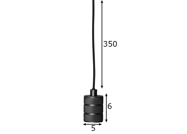 Kabelis Cord, E27, melns, 350 cm cena un informācija | Griestu lampas | 220.lv