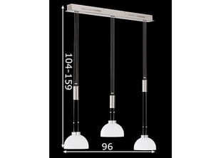 LED griestu lampa Avignon, matēta niķeļa/hroma apdares, 3x 9 W цена и информация | Люстры | 220.lv