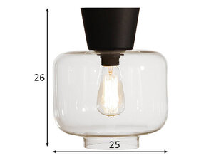 Griestu lampa Ritz, melna, 60 W cena un informācija | Griestu lampas | 220.lv