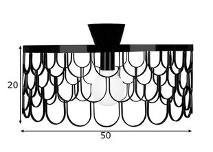 Плафон Gatsby, черный цена и информация | Потолочные светильники | 220.lv