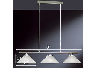 Griestu lampa Tres, niķeļa/alabastra toņa, 3x 40 W cena un informācija | Griestu lampas | 220.lv