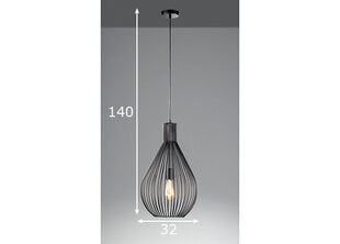 Griestu lampa Benett, melna, 1x 60 W cena un informācija | Piekaramās lampas | 220.lv