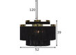 Griestu lampa Frans, tekstila/misiņa toņa, 1x 60 W cena un informācija | Piekaramās lampas | 220.lv
