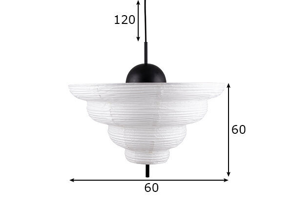 Griestu lampa Kyoto, balta/melna, 1x 60 W цена и информация | Lustras | 220.lv