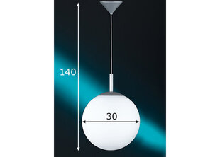Griestu lampa Kugel Opal, ar alumīnija toņa detaļām, 1x 40 W цена и информация | Потолочные светильники | 220.lv