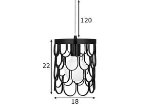 Griestu lampa Gatsby, melna, 1x 60 W cena un informācija | Lustras | 220.lv