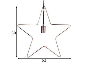 Zvaigznes formas griestu lampa Ramsvik, vara krāsas, 1x 40 W cena un informācija | Ziemassvētku dekorācijas | 220.lv