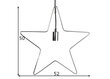 Zvaigznes formas griestu lampa Ramsvik, hromēta, 1x 40 W cena un informācija | Ziemassvētku dekorācijas | 220.lv