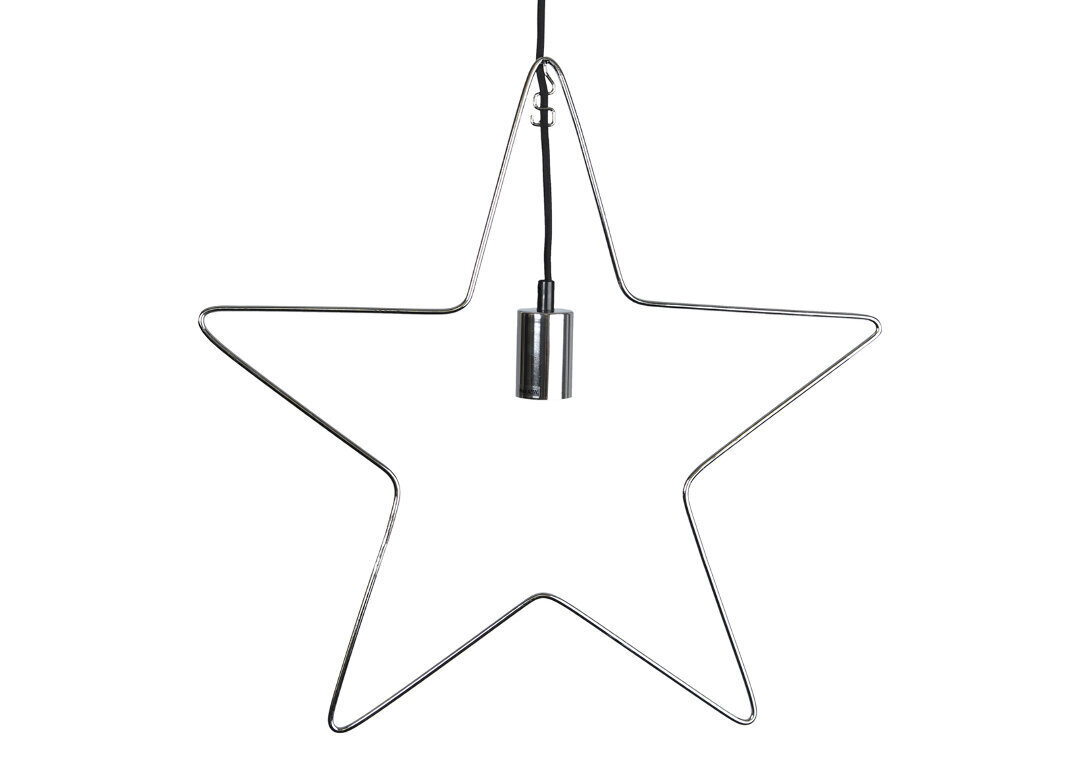 Zvaigznes formas griestu lampa Ramsvik, hromēta, 1x 40 W cena un informācija | Ziemassvētku dekorācijas | 220.lv