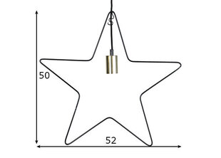 Zvaigznes formas griestu lampa Ramsvik, melna, 1x 40 W cena un informācija | Ziemassvētku dekorācijas | 220.lv
