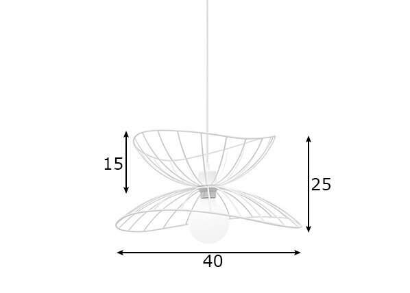Griestu lampa Ray, balta, 60 W cena un informācija | Piekaramās lampas | 220.lv