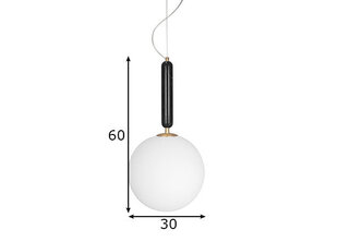 Griestu lampa Torrano, melna/balta, 40 W cena un informācija | Piekaramās lampas | 220.lv