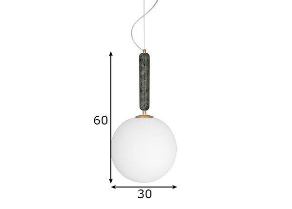 Griestu lampa Torrano, zaļa/balta, 40 W цена и информация | Piekaramās lampas | 220.lv