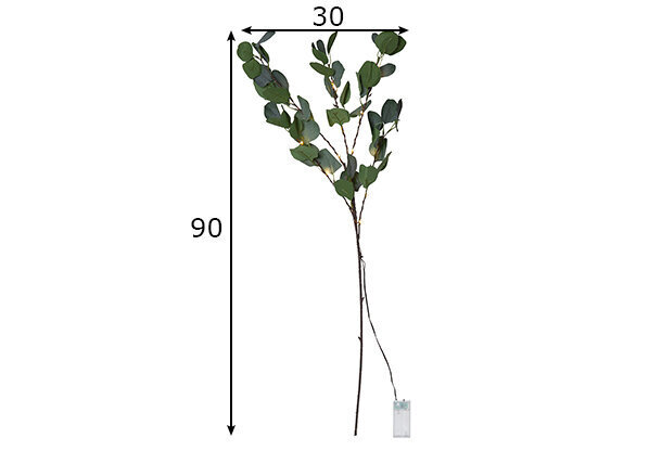 Dekoratīvā lampa eikalipta formā, 15 LED cena un informācija | Ziemassvētku dekorācijas | 220.lv