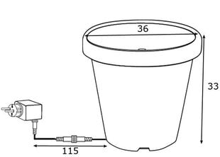 Вазон со светодиодной лампой, 3,3 Вт цена и информация | Уличное освещение | 220.lv