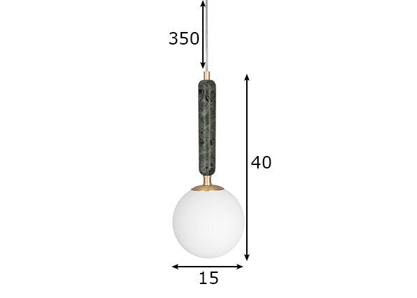 Griestu lampa Torrano, zaļa/balta, 40 W cena un informācija | Griestu lampas | 220.lv